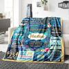 75Th Birthday Celebration Blanket Personalized Name Soft Warm And Versatile For Sofa Bed Office And Travel Machine Washable Comfortable In All Seasons