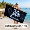 Custom Name Large Beach Towel,Rammstein Quick Absorbent Towel For Outdoor Travel Poolside