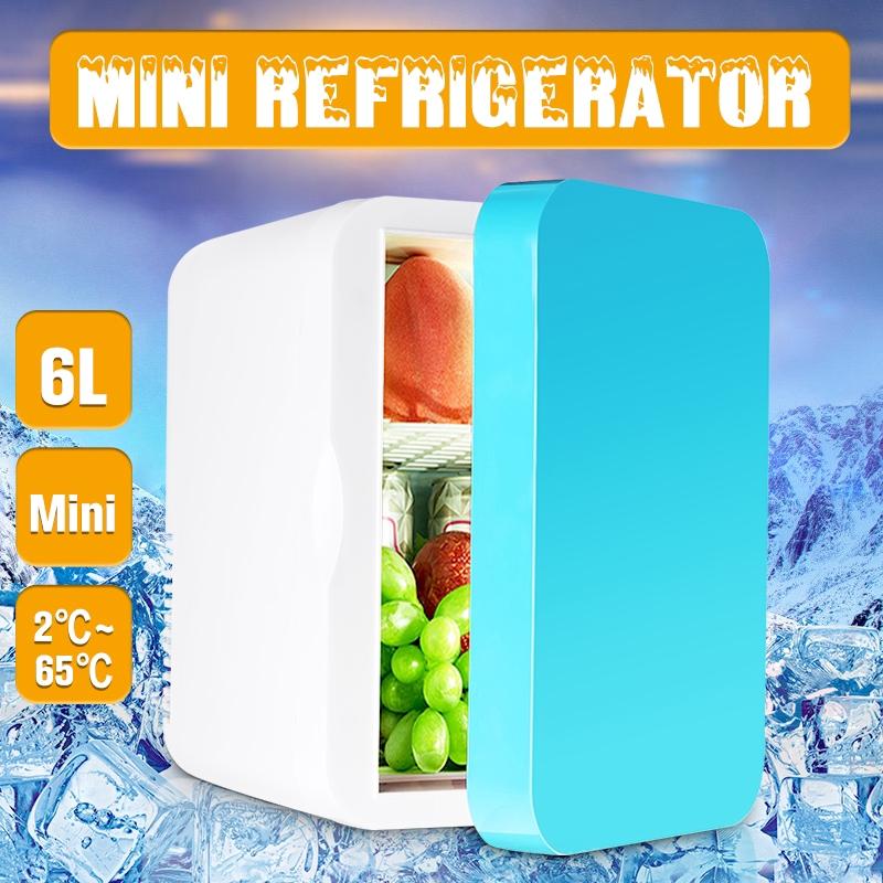 6L Portable Mini Car/Home Refrigerator Cold Heating Fridge Vehicle Travel Warmer Temperature Control Refrigerator