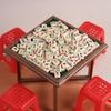 1:12 Scale Miniature Dollhouse Furniture Model Mahjong Table and Chair