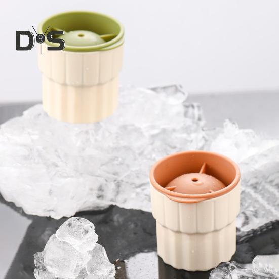 1/4Pcs Ice Mold Sphere Maker Stackable Easy Release Circle Ice Mold with Lids Large Spherical Ice Makers for Whiskey Cocktails Bourbon