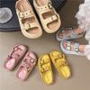 2025 summer new casual outer wear belt buckle cool slippers thick bottom fashion beach one word slippers women