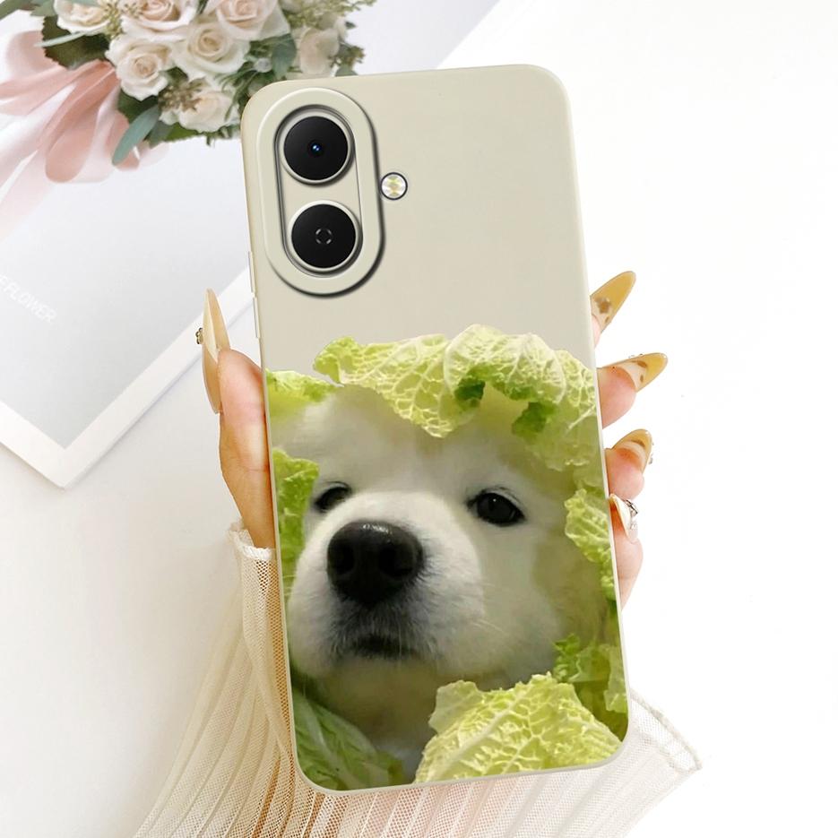 Für Tecno Spark Go 2 Hülle KM4 Niedlicher Hund Panda Cartoon Hülle Weiches TPU Mattes Handyhülle Für Tecno Pop 10 Pop10 Spark Go 2 Go2 Schale