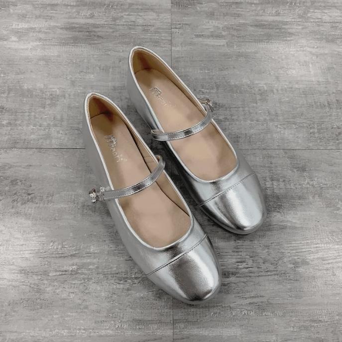 Fashion Flat Shoes for Women 2025 Spring and Autumn New Mary Jane Square Toe Women's Red Plus Size Women's Shoes 41-43 Zapatillas Mujer
