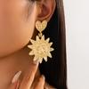 Ingemark 4 Styles Exaggerated Irregular Metal Dangle Earring for Women Vintage Big Flower Drop Earrings Party Aesthetics Jewelry