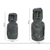 Resin Easter Island Statue & Roman Portrait - Aquarium & Reptile Decor