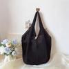 Yogodlns Casual Hollow Women Shoulder Bag Solid Color Large Capacity Summer Woven Beach Bag Foldable Handmade Crochet Tote Bag