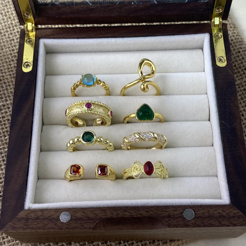 Ring Adjustable Fashionable With Unique Geometric Design For Womens Chic Style