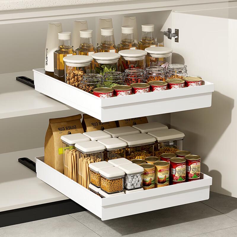 Guanzhuojia Retractable Pull-out Kitchen Cabinet Storage Rack