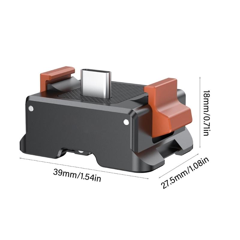 Aluminum Alloy Charging Dock Base Built-in 1/4 Screw Hole At Bottom Lightweight for Pocket 3 with Type C Port