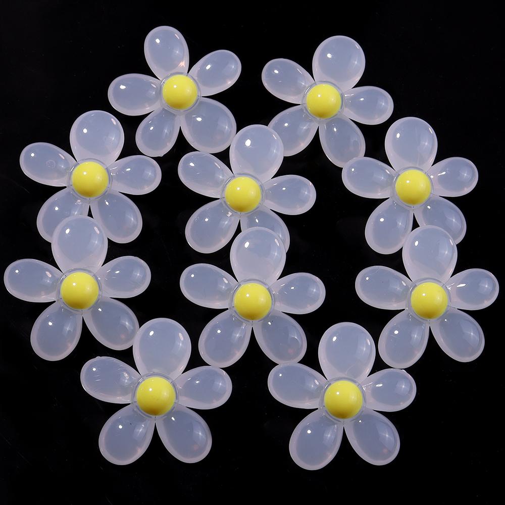 10 Stück/Los Acryl-Blütenperlen Jelly-Farbe Sonnenblumenperlen Lose Abstandshalterperlen Für Schmuckherstellung DIY Halskette Haarschmuck