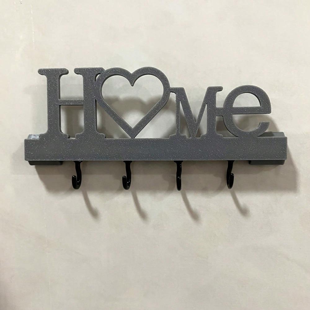 Stylish Metal Key Holder Modern Entryway Organizer No Drill Wall Mount Home Love Design