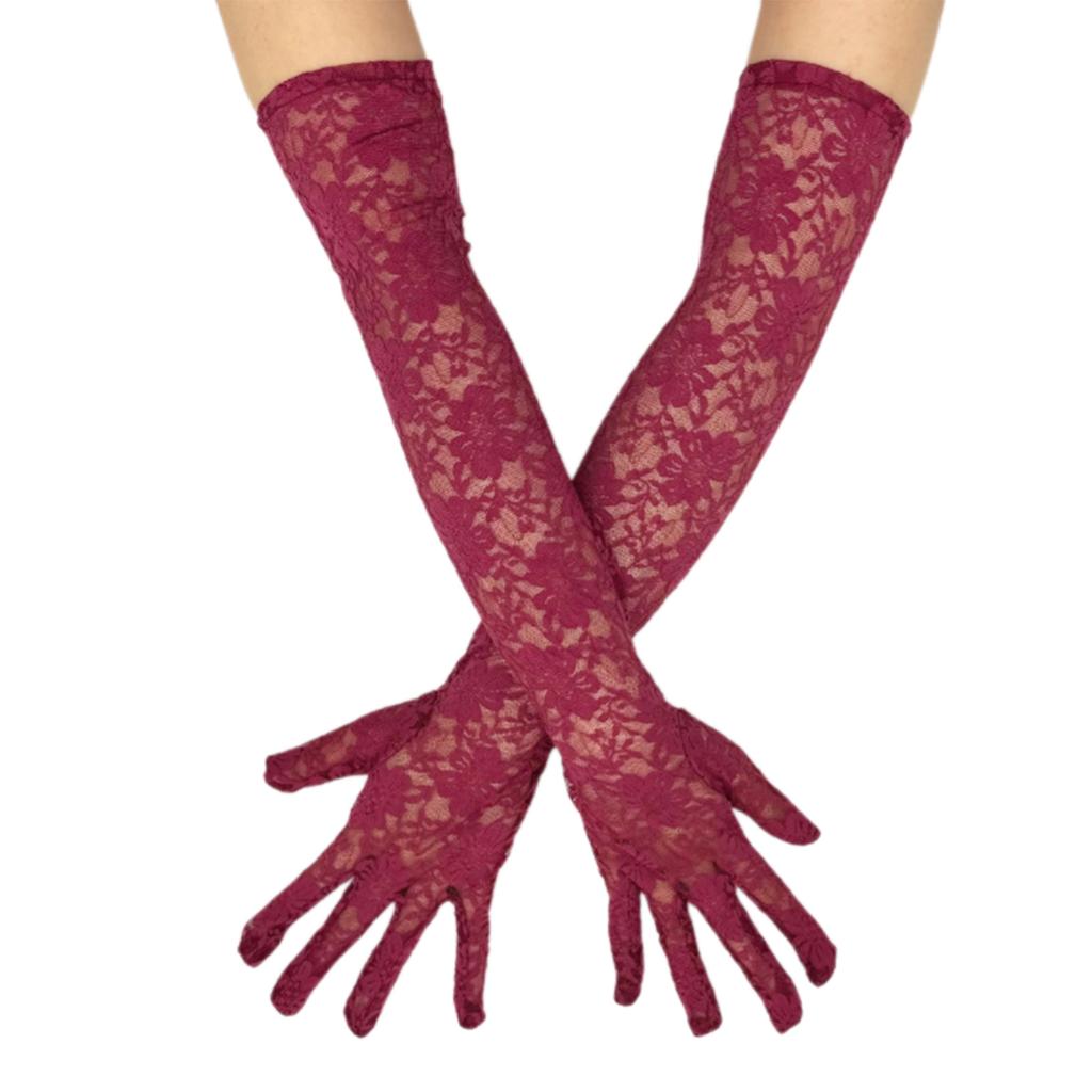 2pack Sophisticated Lace Evening Gloves Party Costume Gloves Fashionable Gloves for Evening Parties Weddings