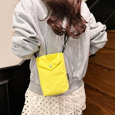 Literární malá svěží taška na mobilní telefon, mini malá látková taška, lehká a ležérní všestranná vertikální jednoramenná crossbody malá taška pro ženy