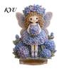 Einzigartiges Weihnachtsgeschenk für Sie Blumenfee Stoff-Poke-Art-Set, 3D-Puppe Stanzen Bastelbedarf Anfänger Nadelstickerei Bastelset Erwachsene,