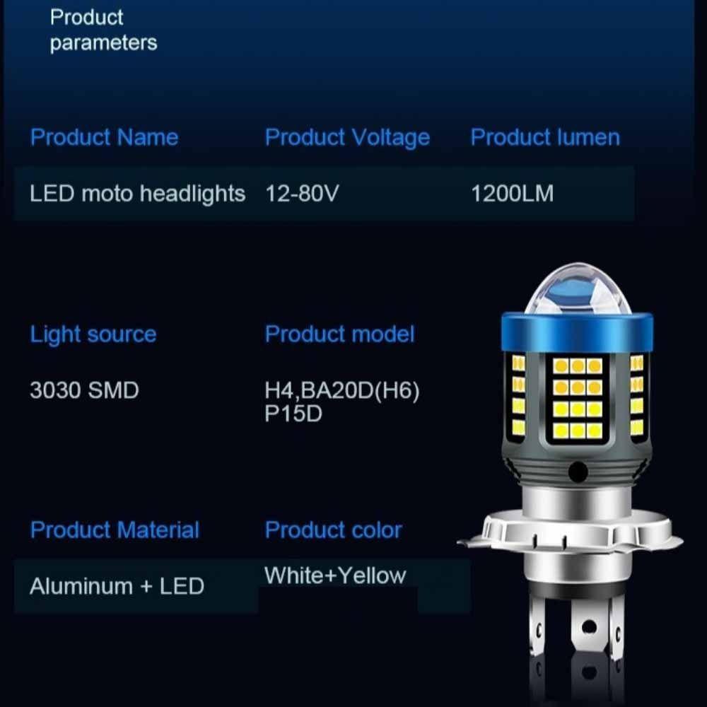 3570 LED Lens Motorcycle Fog Light Hi Lo Lamp Moto Scooter Light LED Motorcycle Headlight  Motobike