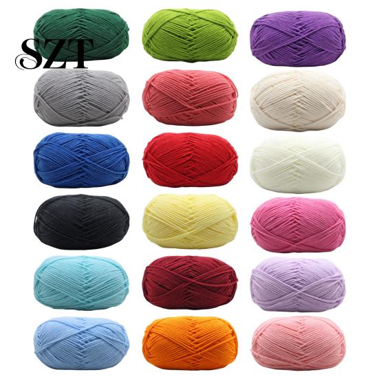 Milk Cotton Crochet Knitted Yarn Knitting Wool Professional Ultra Soft Needlework DIY Woollen 4Ply for Home