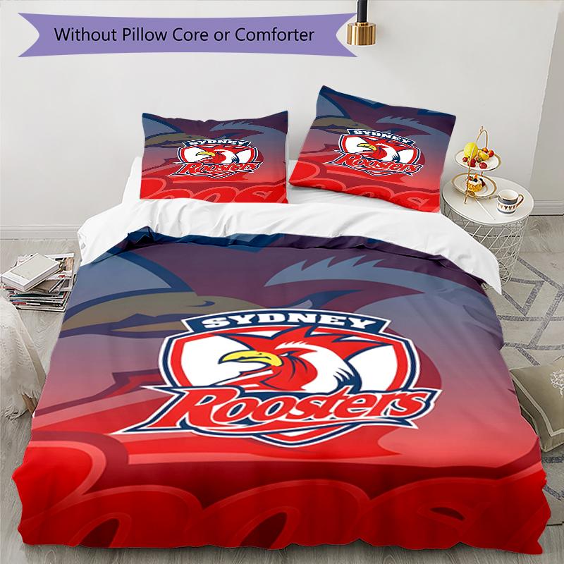 3pcs Football Team (23) Design Cover Set - HD Printed Bedding with 1 Cover and 2 Pillowcases - Perfect for Home and Dorm Decor