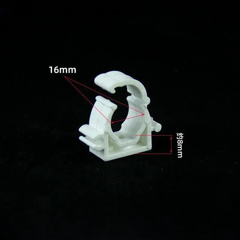 

20pcs Plastic PPR Clamp Holder For Water Pipe Tube Fittings With Cover Diameter 16mm 20mm 25mm 32mm 20pcs 16MM