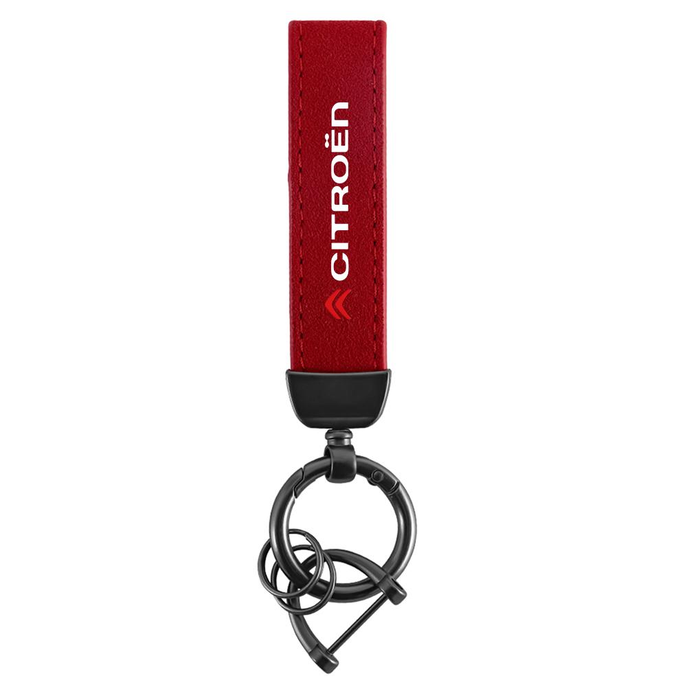 

1pcs Metal Car Keychain Suede Pendant Keyring for For Citroen C4 Picasso Xsara C5 Aircross Cactus C1 C2 C3 C6 C8 Berlingo Jumpy