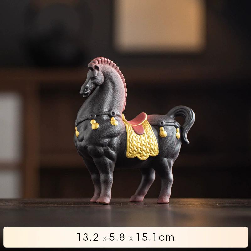 

Китайская статуэтка лошади эпохи Тан красного цвета - Успех Керамическая фигурка лошади, Декор для офисного стола, Фэн-шуй талисман богатства