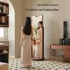 Rotating Pegboard Full-Length Mirror and Clothes Rack - Movable, Retro Floor Standing Dressing Room Mirror