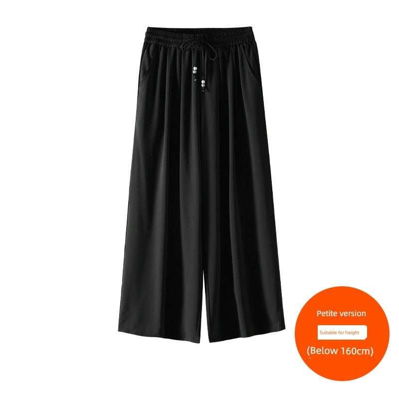 

Женская одежда больших размеров [Брюки из ледяного шелка «Снежный туман»] Три длины брюк Прохладные летние больших размеров Женские свободные ниспадающие Повседневные свободные брюки The night sky is dark (below 160cm) 9xl