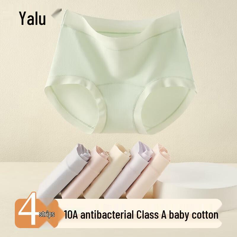 Yalu Women's Class A Baby Cotton Antibacterial Seamless Briefs 4-Pack