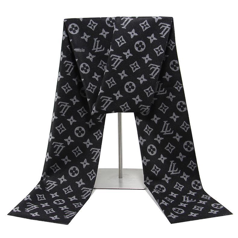 2026 Men's Winter Warm Plaid Scarf - European & American Style, Imitation Cashmere, Long Scarf