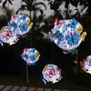 LED Solar Butterfly Hanging Tree Lights, Outdoor Courtyard Garden Decorative Lights, Round Ball Hanging Tree Ball Luminous Butterfly