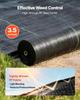 Weed Barrier Fabric Heavy Duty, 4x35.1m 99.2g Landscape Fabric, Woven Weed Blocker Fabrics, Garden Fabrics Weeds Barrier, Weeds Control Ground Cover,