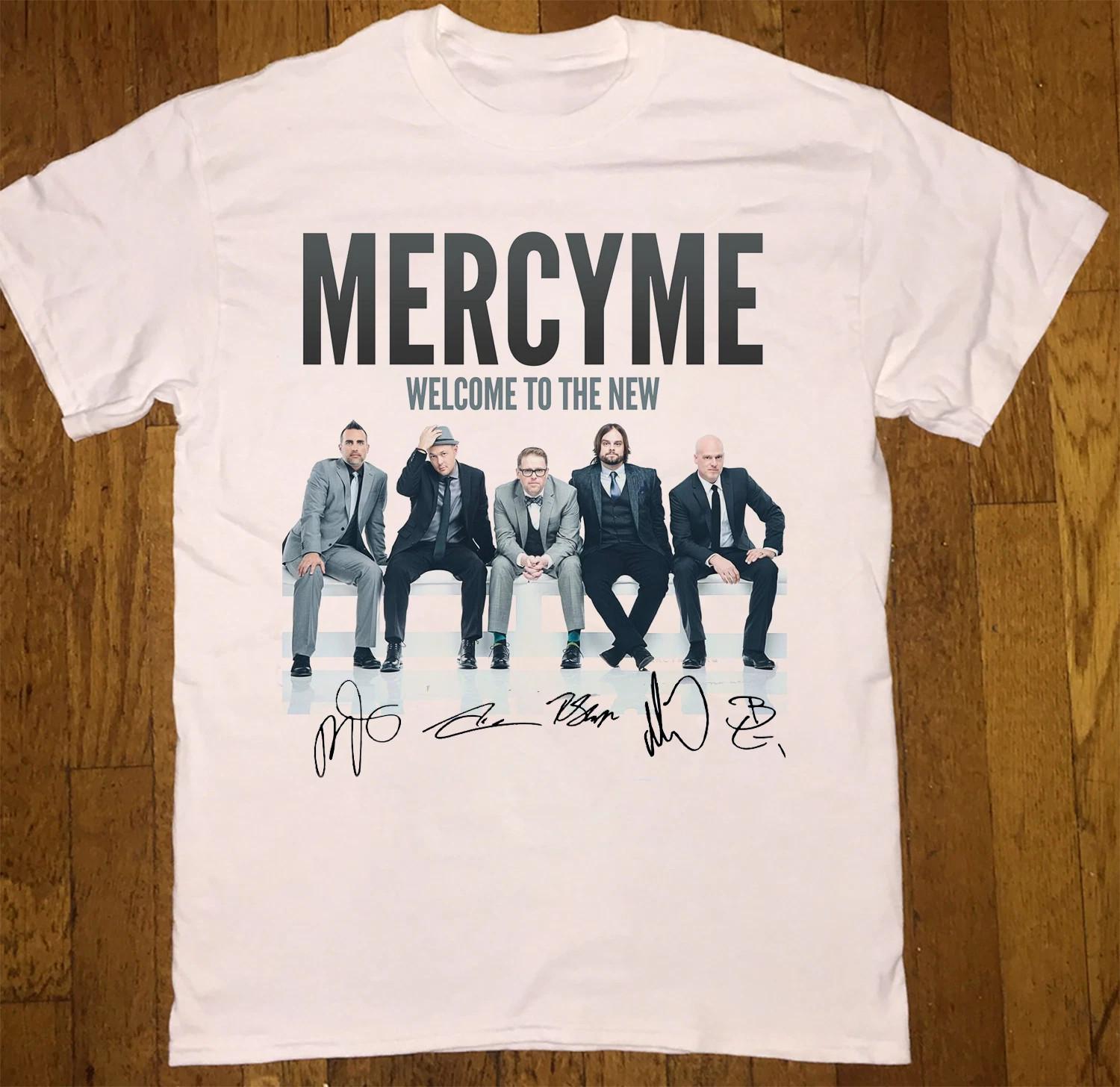 NEW MercyMe Band Signature Heavy Cotton T Shirt White UR851 XXL