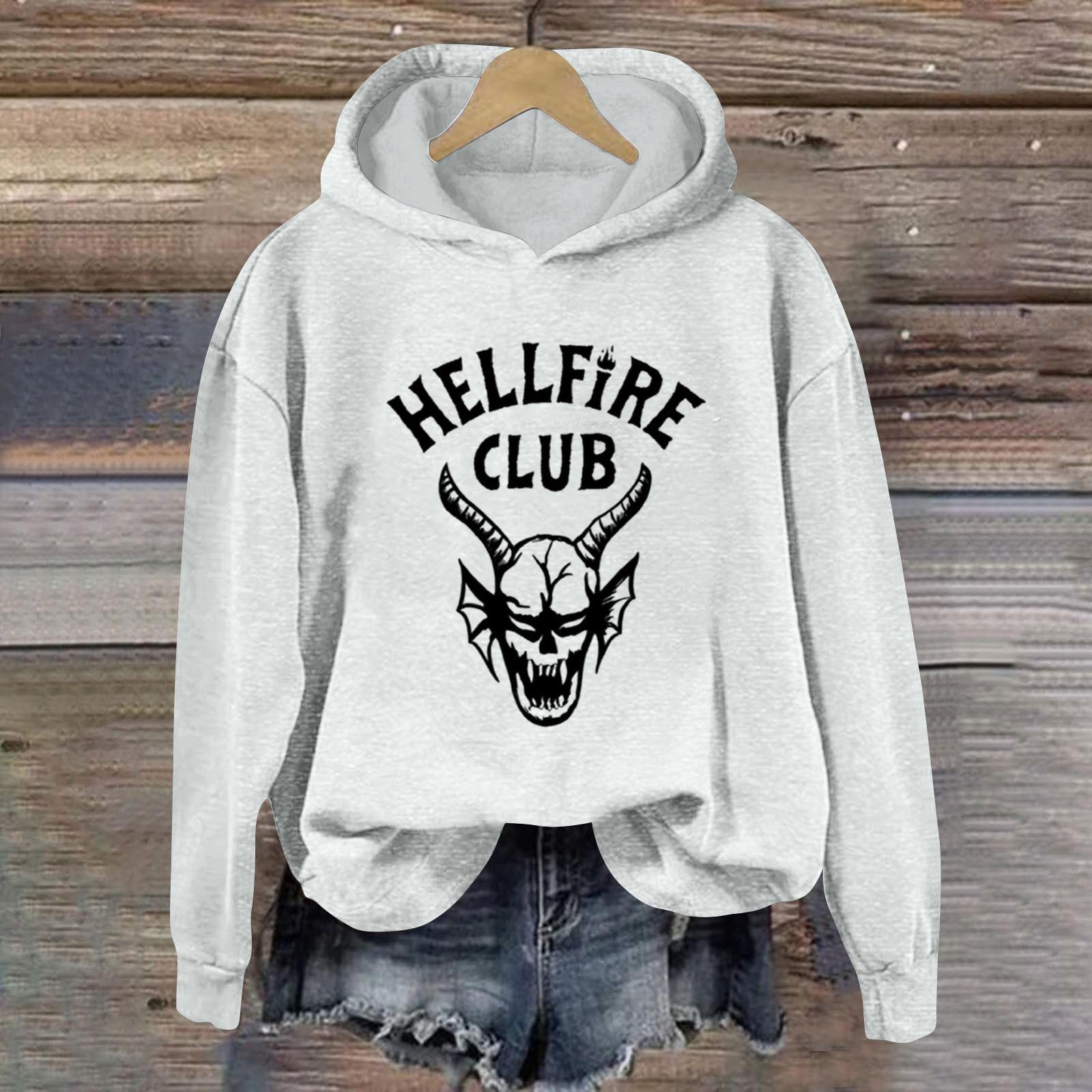 

Women s Fashionable Casual Long-Sleeved Printed Hooded Sweatshirt L