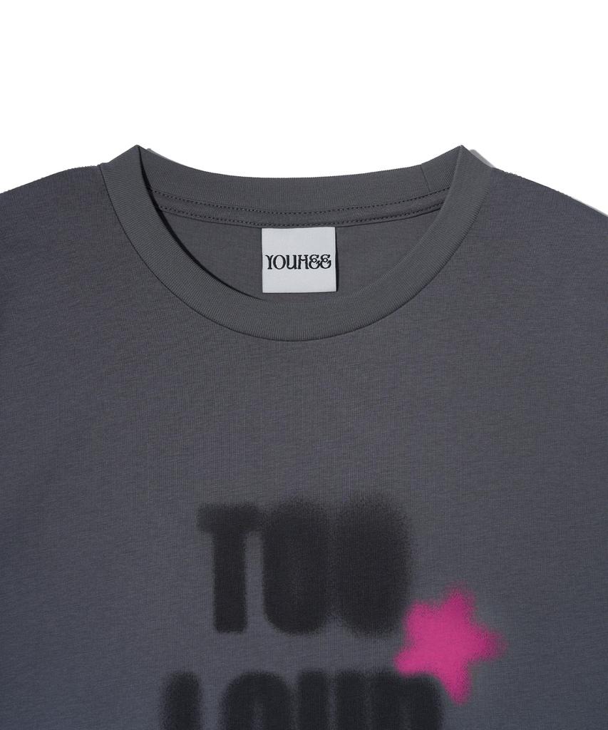 YOUHEE 2026 Pentaport Star Lettering T-Shirts Charcoal