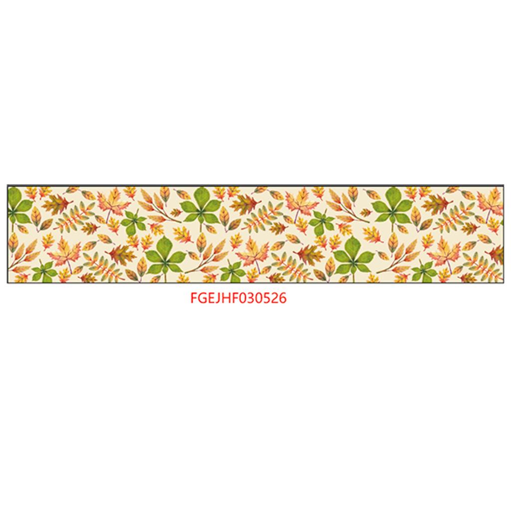Thanksgiving Fall Harvest Kitchen Table Decorative Tablecloth, Maple Pumpkin Turkey Tablecloth