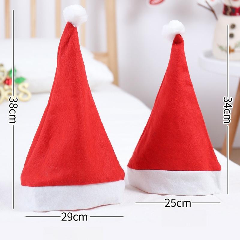 1pcs Classic Santa Claus Hat - Soft Polyester Fabric, Non-Stretch, 3 Styles - Perfect Gift For Coworkers And Office Parties, Christmas Costume