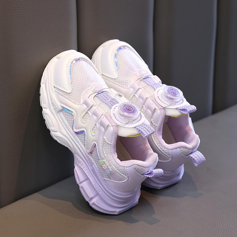 

All-purpose Shoes - New Style Running Shoes with Snap Buttons - Girls Soft Soled Shoes 37 фіолетовий