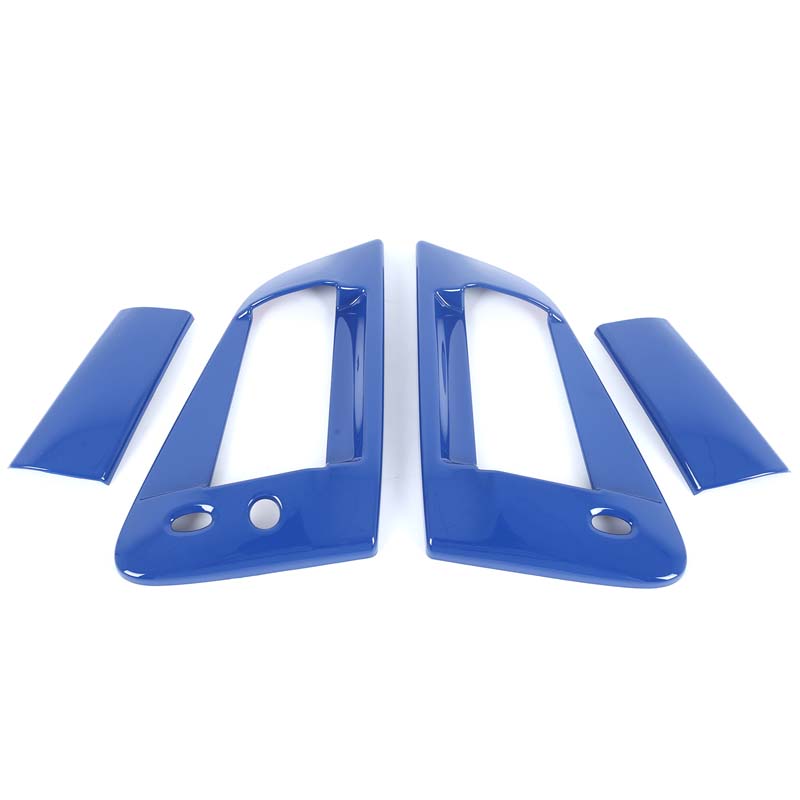 For NISSAN 370Z Z34 2009-2020 Carbon Fiber/Black Car Outer Door Handle Protective Cover Trim Stickers Exterior Accessories