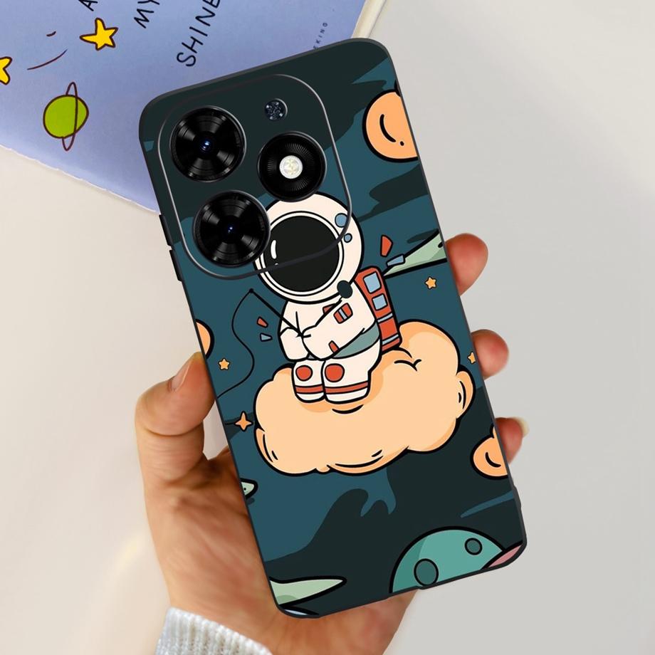 For Tecno Spark Go 2024 Cover Case Ultra Slim Soft TPU Bumper Shell On Infinix Hot 40i Hot 40 Pro Hot40 Fundas Painting Cartoon