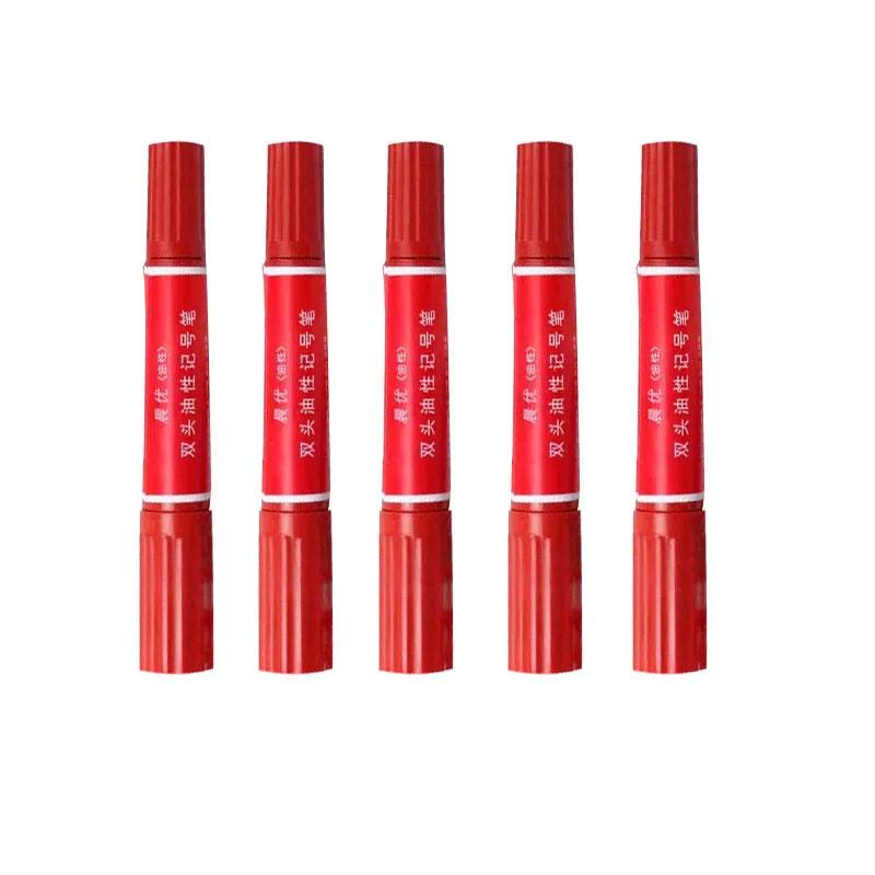 Thick-tipped Marker Pen in Black Blue Red with No Color Fading At Both Ends Waterproof Double-tipped Oil-based Large-tipped Pen