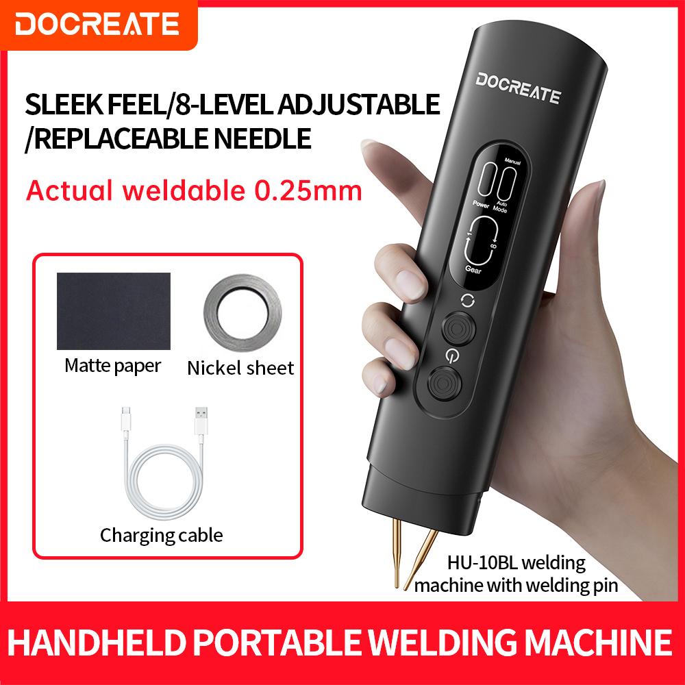 Docreate HU-10BL DIY Portable Handheld Battery Spot Welder for 18650 Lithium Battery, Nickel Strip and Nickel Belt Welding