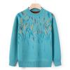 New Mom Pack Autumn Knitted Sweater Pullover Thickened Integrated Fleece Middle-aged Grandma Pack Fleece Knitted Sweater
