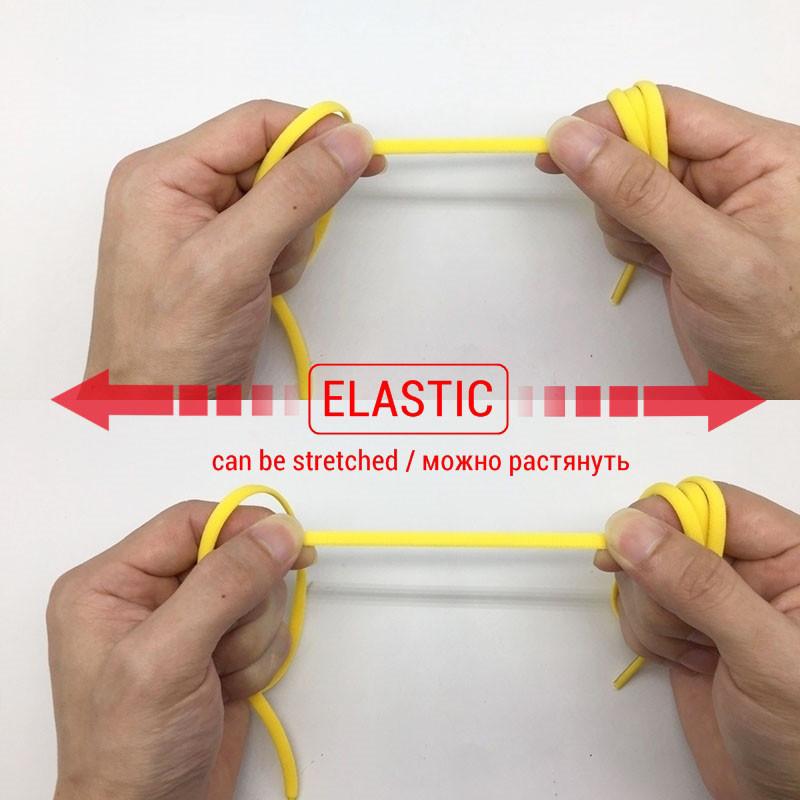 1 Paire Lacets Sans Nœud Ronds Élastiques Rapides Paresseux Lacets Chaussures Enfants Adulte Couleur Mode Lacets Baskets