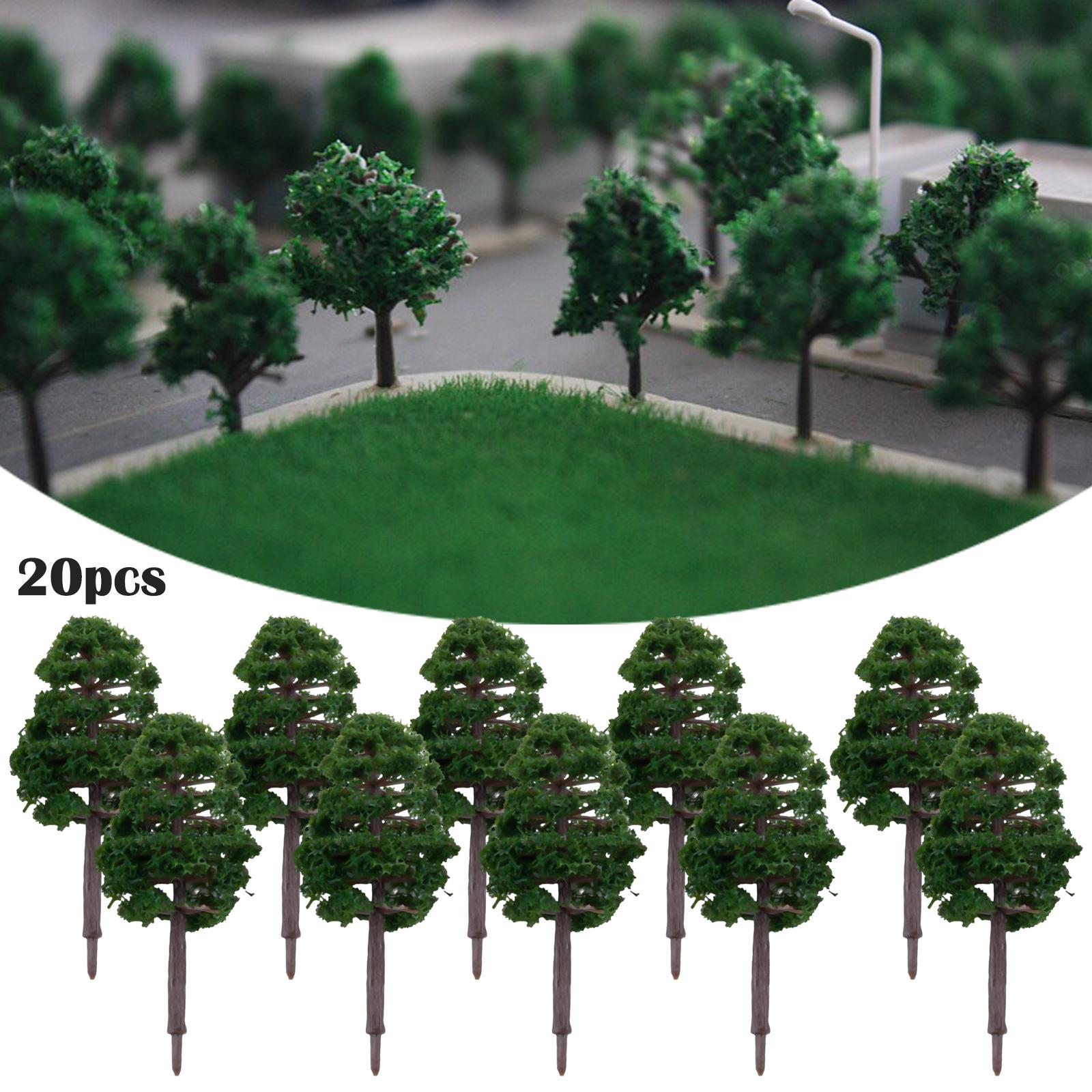 Model Trees Miniature Decoration Supplies 20Pcs 8CM DIY Scenery Street