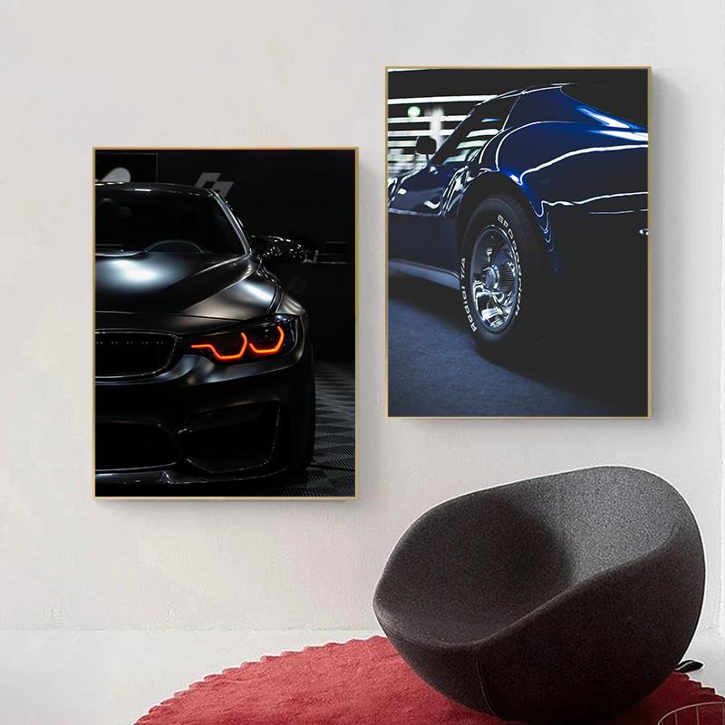 Cool Modern Car Series Photography Posters Pop Super Sports Cars Prints Canvas Painting Wall Art Pictures Home Living Room Decor