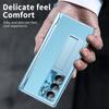 For Samsung Galaxy Z Fold6 5G PU Leather+Aluminum Alloy Kickstand Cover Folding Phone Case with Pen/Pen Slot
