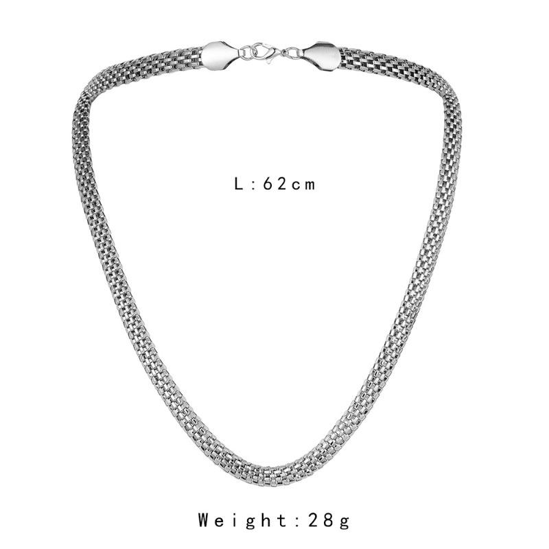 

Trendy, edgy, and versatile: minimalist metal round mesh chain necklace for men
