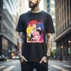 100% Cotton TOPS UNISEX TEES MENS WOMENS Bocchi the Rock Kessoku Band Unisex Black T-Shirt Anime Manga 395