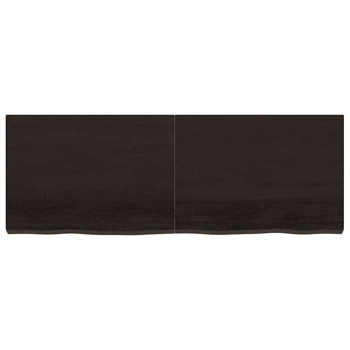 VidaXL Étagère murale gris foncé 140x50x6 cm bois chêne massif traité 363825