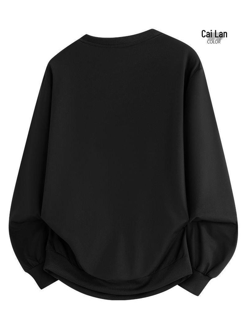Men's Gradient Casual Round Neck Long Sleeve Hoodie for Spring and Autumn